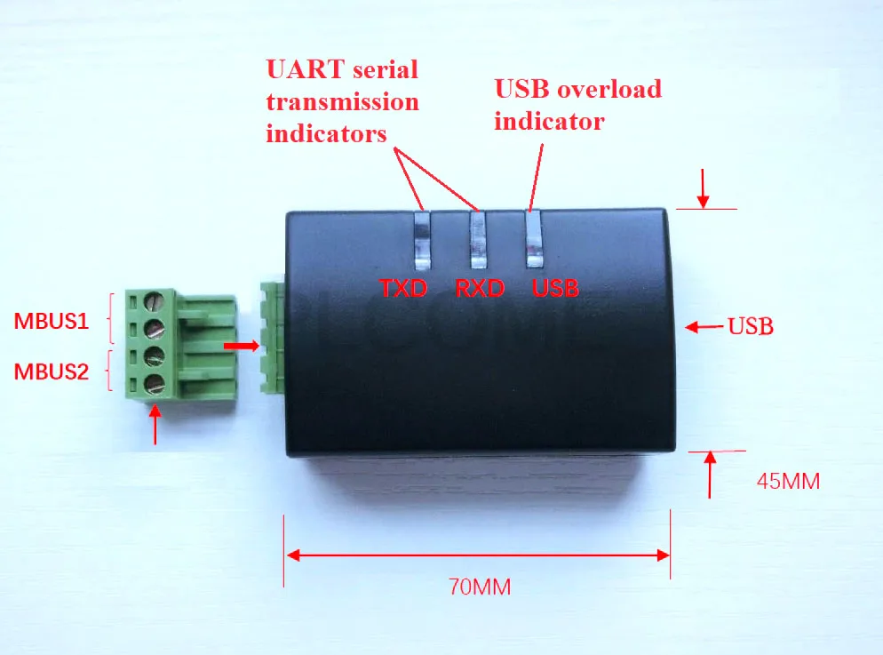 USB к MBUS/M-BUS главный конвертер передачи данных модуль, или MBUS Slave модуль для MBUS Smart управления/метр