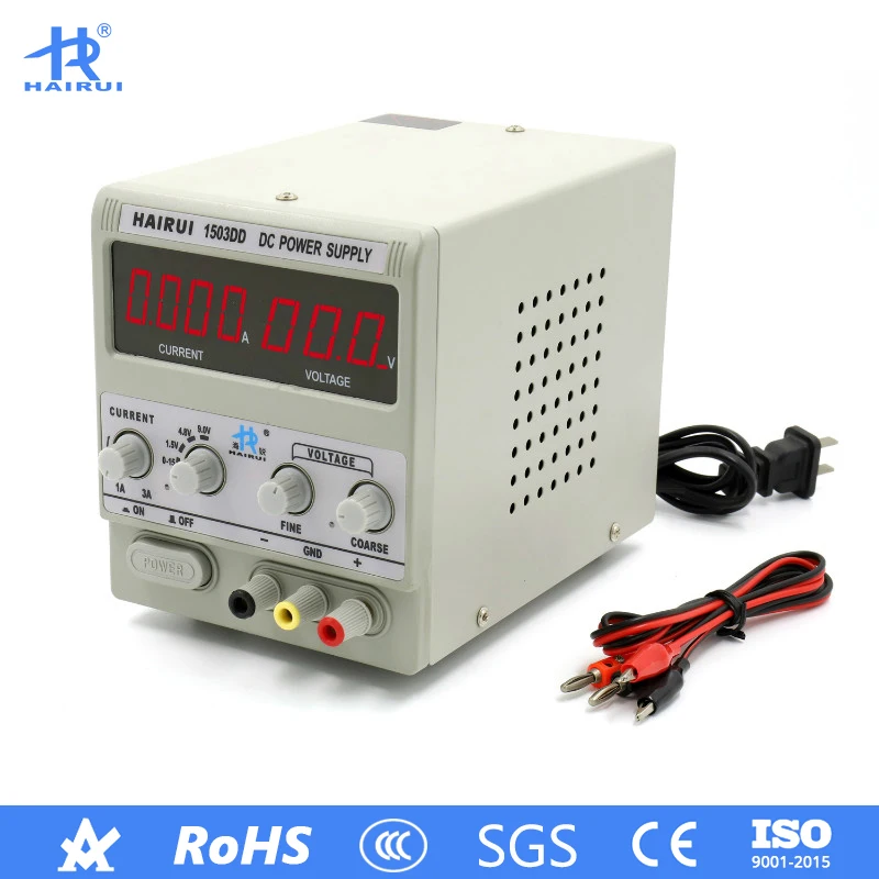 

HAIRUI 1503DD+ DC Power Supply 110V/220V Laboratory LED Digital Display 15V 3A Regulated Adjustable Switching Power Supply