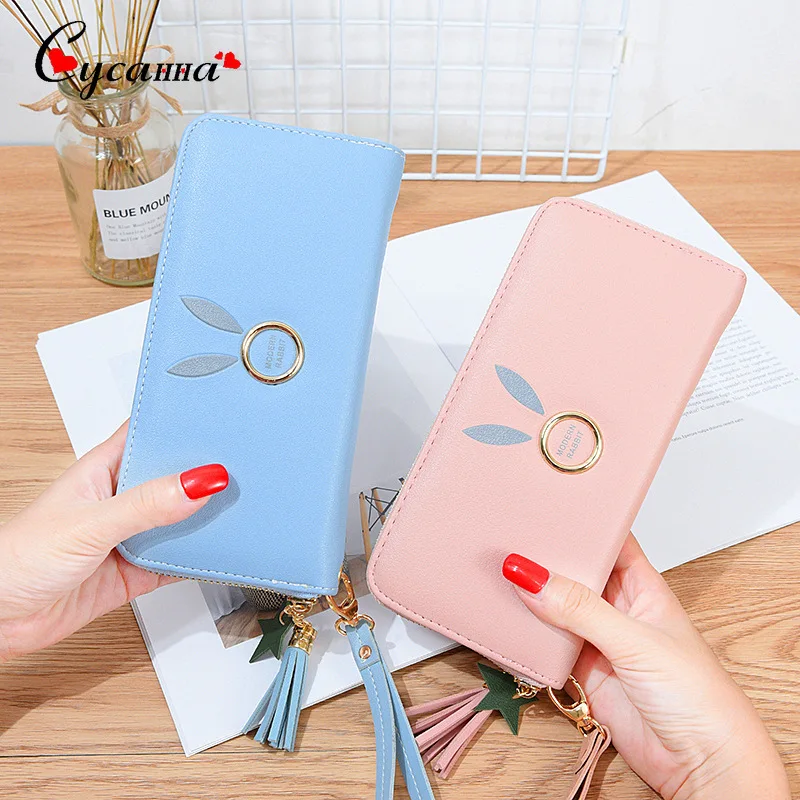 

Women Wallet Female Purse Women Leather Wallet Long Coin Purse Card Holder Money Clutch fashion rabbit wallet