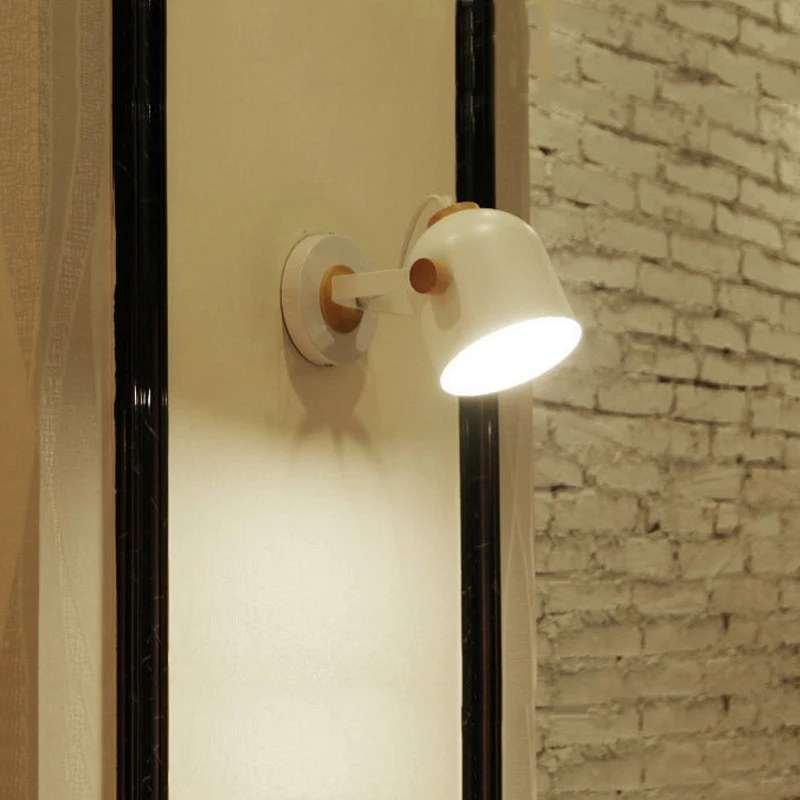 Творческий Nordic настенный светильник постмодерн минималистский твердой древесины спальня прикроватная проход коридор крыльцо Ресторан