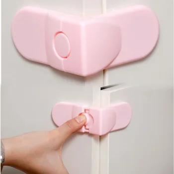 

50pc/lot Children's Right of Multi Function Security Lock The Drawer Lock Baby Infant Corner Cabinet Door Lock for Refrigerator