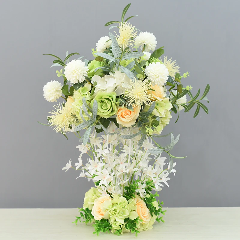 JAROWN Artificial Main Table Flower Ball Set Home Party Road Lead Props Flower Arrangement Wedding Signing Table Decoration (15)