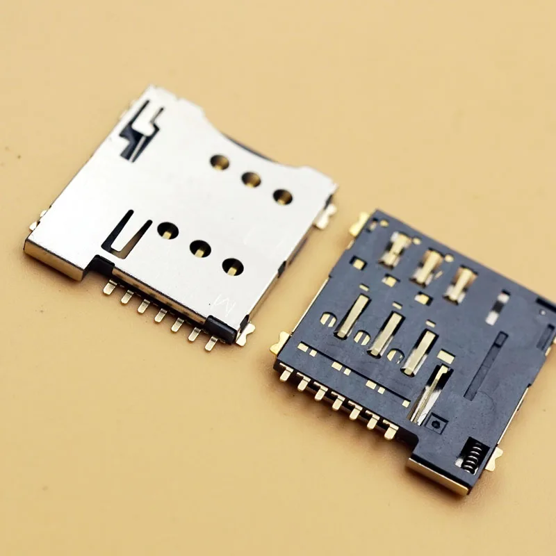 10 шт. 7P разъем для MICRO SIM карты 7 контактов держатель Micro sim самонажимной 1 35 H с