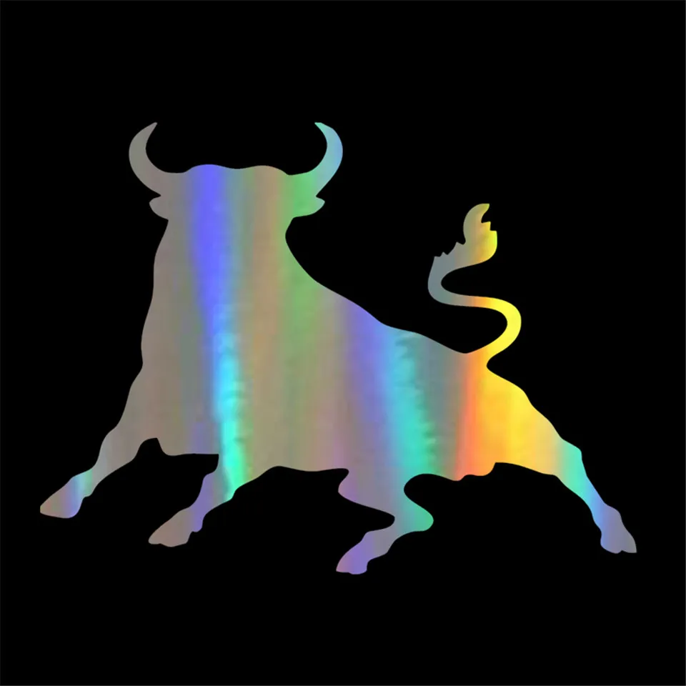 1410.6CM Spanish Bull Fashion Cool Vinyl Car Sticker Car Styling Waterproof Decals BlackSilverLaser (4)