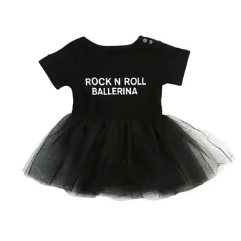 

Infant Baby Girl Tulle Rock N Roll Romper Dress Playsuit Outfit USA wea