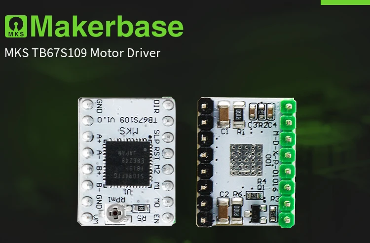 5 шт./партия, запчасти для 3D-принтера StepStick MKS TB67S109 Драйвер шагового двигателя, поддерживающий 1/32 микрошагов и максимальный ток 3.3A