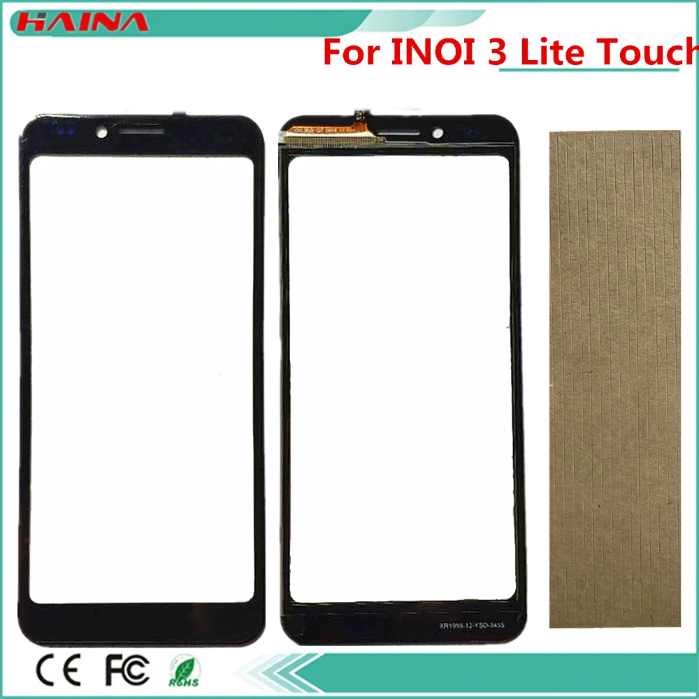 

Touchscreen For INOI 3 Lite Touch Screen Digitizer front glass lens panel sensor with 3M tape