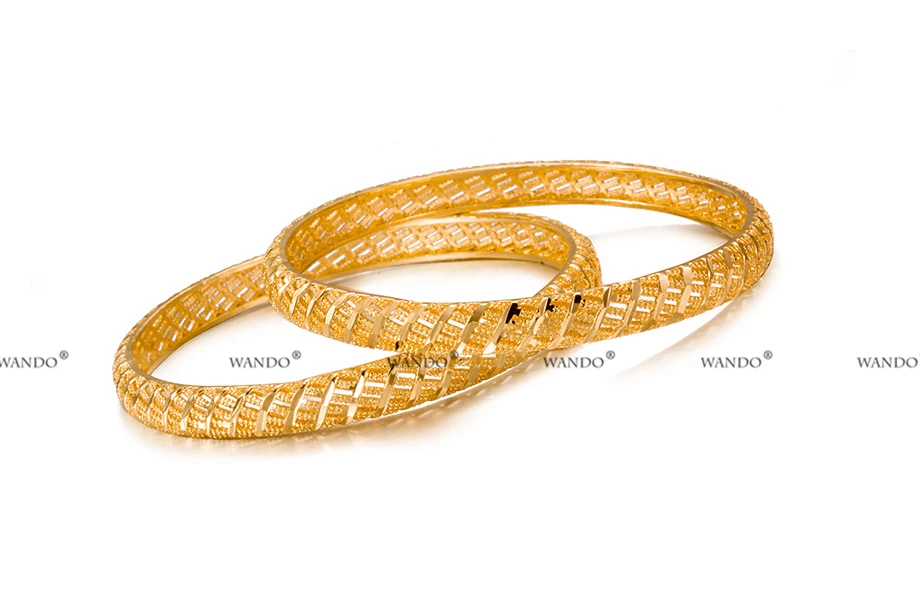 WANDO18K 1 шт. Новое поступление золотой сет Дубай Цвет браслеты для Для женщин Браслеты в африканском стиле/Европейский/украшения Эфиопия браслеты подарок B5