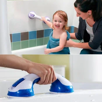 

Hot Bathroom Handrail Suction Cup Non-slip Safety Hand Rail Support Balance Bar Assist Bath Handle PLD