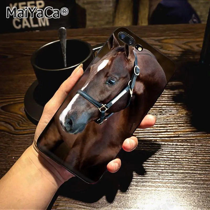 MaiYaCa дешевый оптом чехол для телефона бегущий животное лошадь чехол для телефона для iphone 11 pro X 66S 7 7plus 8 8Plus 55S SE XS XR XS MAX