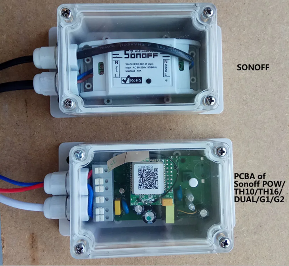 Sonoff IP66 водонепроницаемая распределительная коробка водонепроницаемый чехол водостойкий корпус Поддержка Sonoff Basic/RF/Dual/Pow для рождественских елок