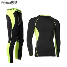 Компрессионное мужское термобелье с длинными подштанниками, облегающее горячее сухое мужское теплое термобелье