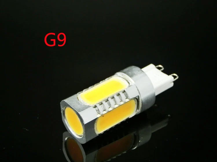 50 шт. Алюминий G9 G4 удара светодиодные лампы 7 Вт DC12V Кристалл Кукуруза Лампа 12 Droplight