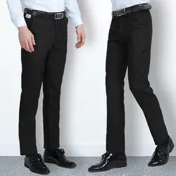 Высокое качество для мужчин модные бизнес повседневное Slim Fit костюм брюки для девочек Homme классические свадебные прямые брюки