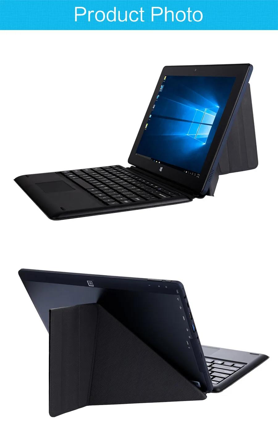 AIBOULLY 10,1 дюймов двойной OS планшеты PC Win 10 4 ядра Cherry Trail X5-Z8350 оконные рамы 10 и Android 5,1 г 64 г Wi Fi HDMI 9,7''