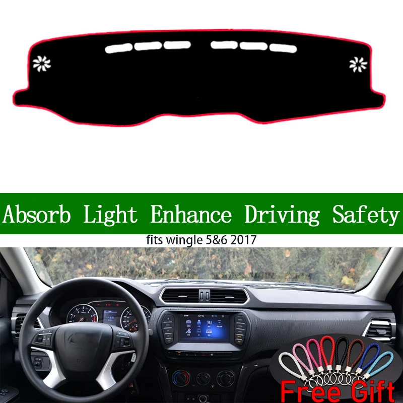 

For great wall wingle 5 wingle 6 2017 Dashboard Cover Sun Shade Non-slip Dash Mat Pad Carpet Car Stickers Interior Accessories