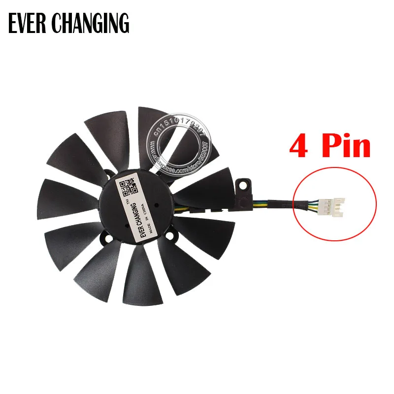 Cooler Fan For ASUS STRIX GTX980TI RX480//580 R9 390X//R9 390 GTX 1060 1070Ti