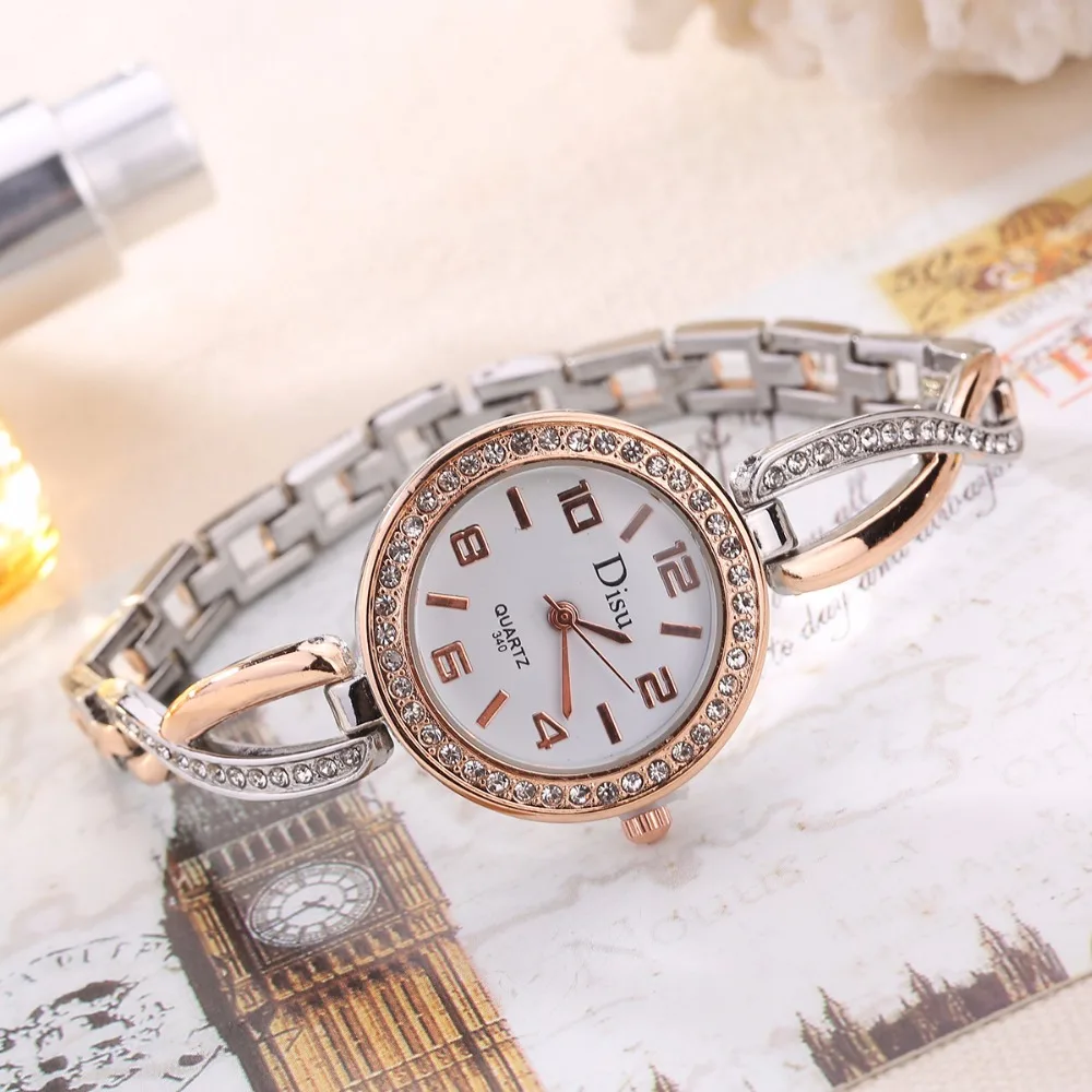 women watches stainless steel crystal watches New Fashion 2018 Crystal ...