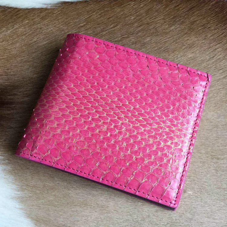 100% genuine python snake skin leather wallets and purse bank cark holder pink and purple color for men and women 100% genuine python snake skin leather wallets and purse bank cark holder pink and purple color for men and women