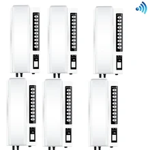 ZHUDELE Новое поступление домофон Системы 2,4 ГГц Беспроводной домофон аудио дверной значок наборы для телефона, 6-Way интерфон, может Поддержка Макс 99-way