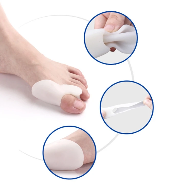 

200pcs/lot Silicone Toe Bunion Braces Supports Corrector Toe Separators Straightener Spreader Foot Hallux Valgus Orthotics Care