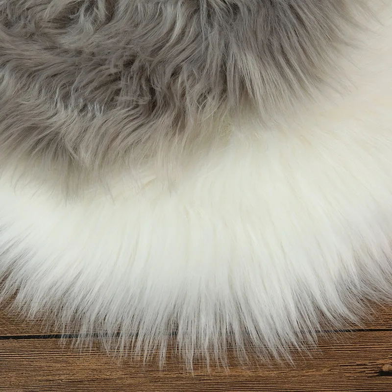 30*30CM Soft Artificial Sheepskin Rug Chair Cover Bedroom Mat Artificial Wool Warm Hairy Carpet Seat Textil Fur Area Rugs