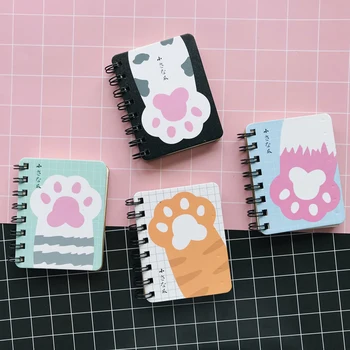 

1PC Kawaii Cute Cat Paw Portable Notebook School Office Supply Plan Message Writing Memo Pads Kids Gift Student Stationery