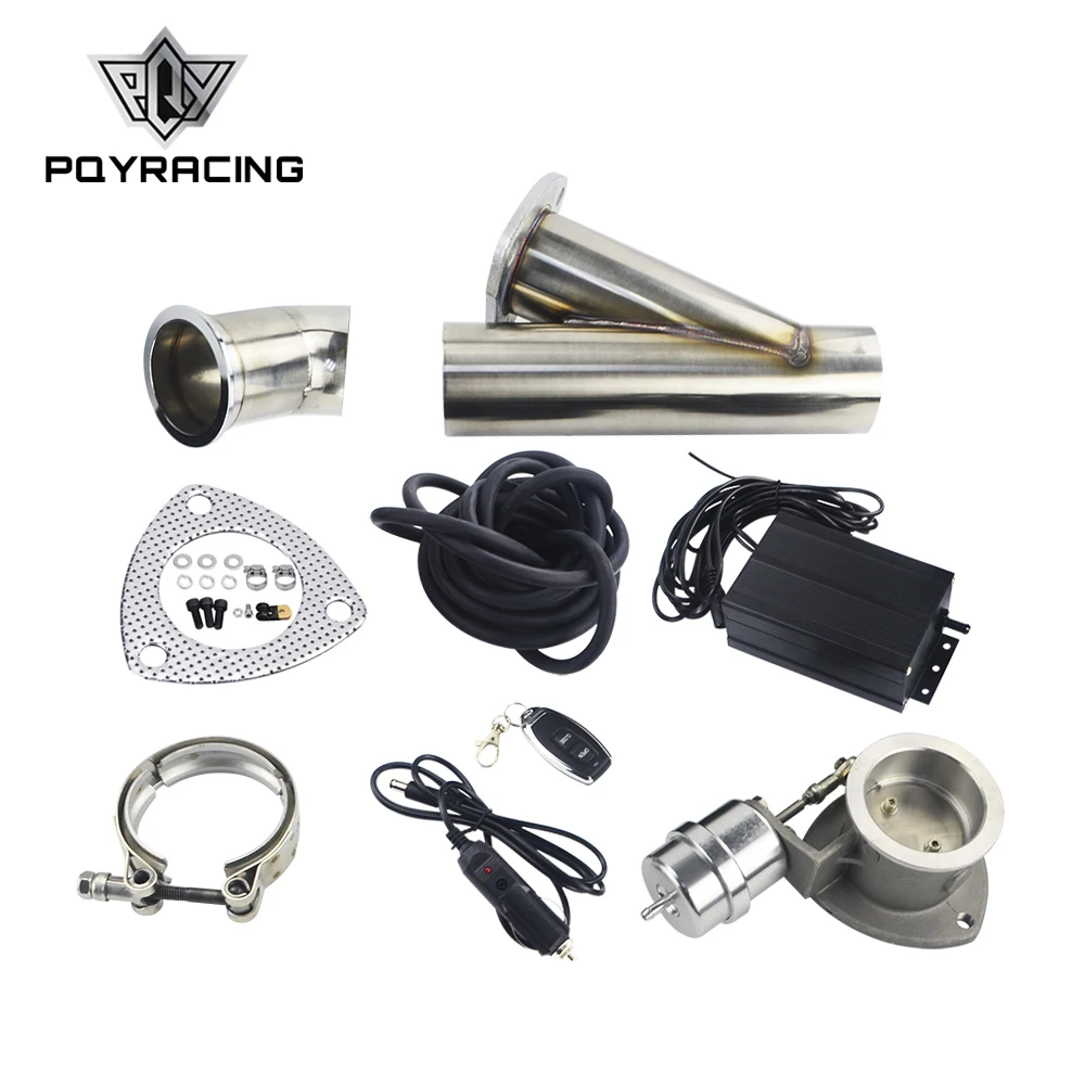 

PQY - Universal 2.5" Stainless Steel Boost Activated Exhaust Cutout System E-Cut Vacuum Pump Valve With Remote Control PQY-CT25