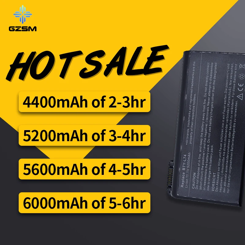 HSW 5200MAH battery for MSI BTY-L74 BTY-L75 91NMS17LD4SU1 A5000 A6000 A6200 MS-1682 CR600 CR620 CX600 bateria | Компьютеры и офис