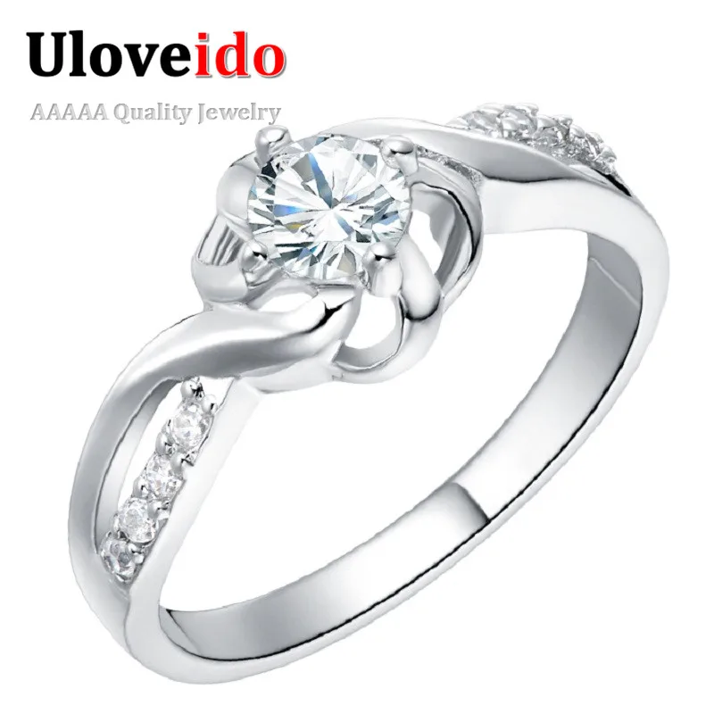One Piece Crystal Rings Women Aneis Femininos Bijuterias Created Diamond Aliancas De Casamento Engagement Gift 2015 Ulove J249