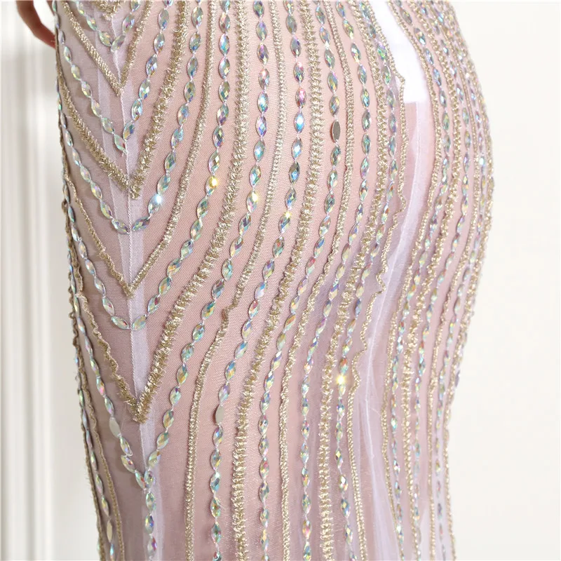 See Through Evening Dresses Long 2018 Mermaid V Neck Floor Length Heavy Beaded Crystal New Arrival Prom Dress Prom Evening Gown See Through Evening Dresses Long 2018 Mermaid V Neck Floor Length Heavy Beaded Crystal New Arrival Prom Dress Prom Evening Gown