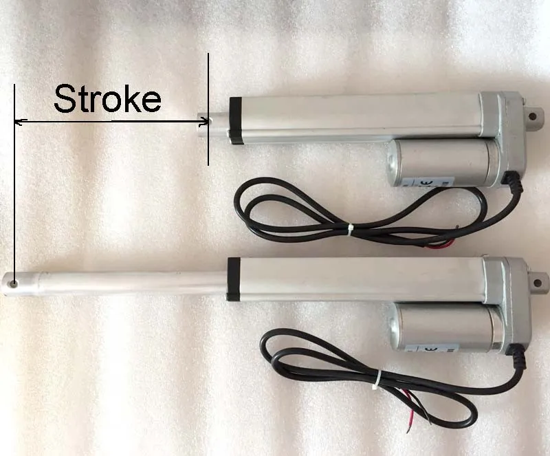 Линейный привод постоянного тока 12 В/24 В линейный привод максимальный толчок/тяга 20 мм/s700N/70 кг Максимальный ход подъема электродвигателя для медицинских устройств