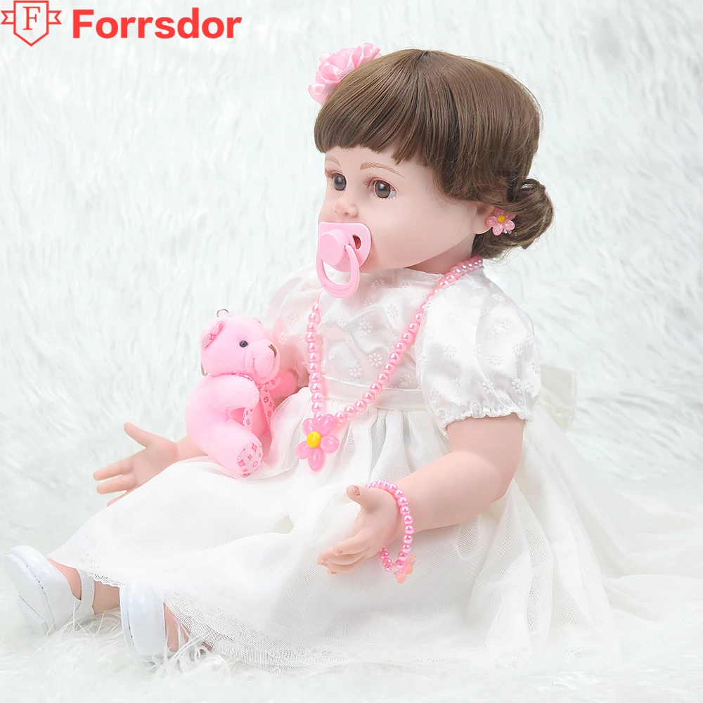 

forrsdor 50cm Lifelike Rich and Rich Silica Doll of Soft Princess bebe reborn corpo de silicone inteiro realista,birthday gifts