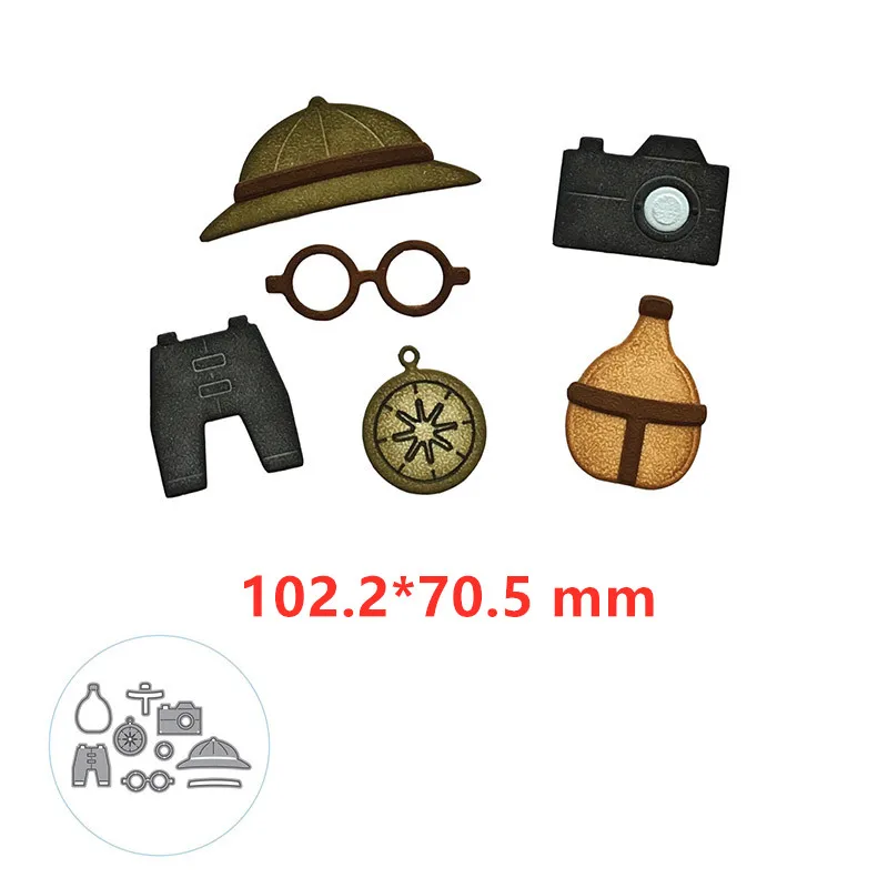 Denim Harness Kettle Pocket Watch Camera Metal Cutting Dies for DIY Scrapbooking Decorative Crafts Embossing Paper Card New 2019 | Дом и сад