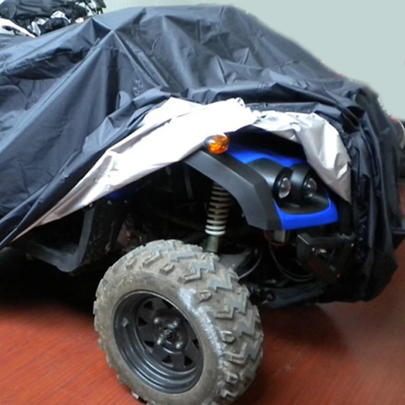 Colorful ATV Cover Universal Lightweight Waterproof Motorcycle Vehicle Scooter Motorbike Covers XL XXL XXXL Durable Black  (8)
