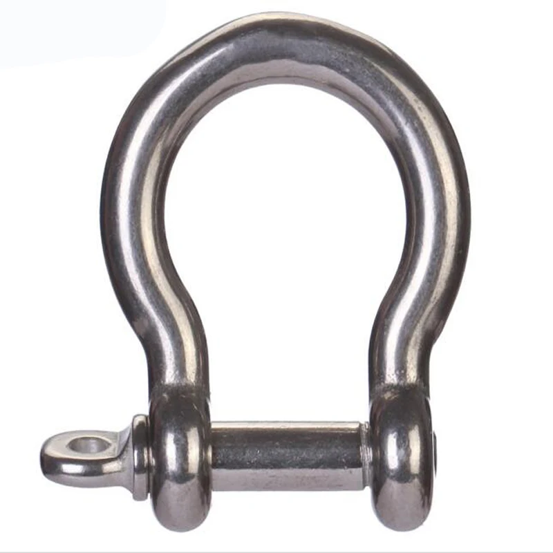 

40 Pcs/lot Carabiner Silver Adjustable Paracord Stainless Steel BOW shackle Steel Buckle For Paracord Bracelet Steel Buckle