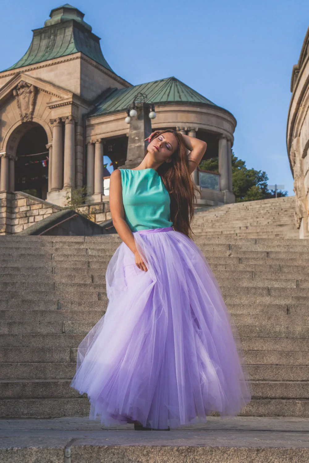 На заказ изящная длинная Тюлевая юбка лучшая Румяна фиолетовая секретная мягкая Тюлевая юбка подружки невесты винтажная длина до пола