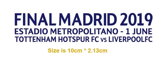 Tottenham match details with size