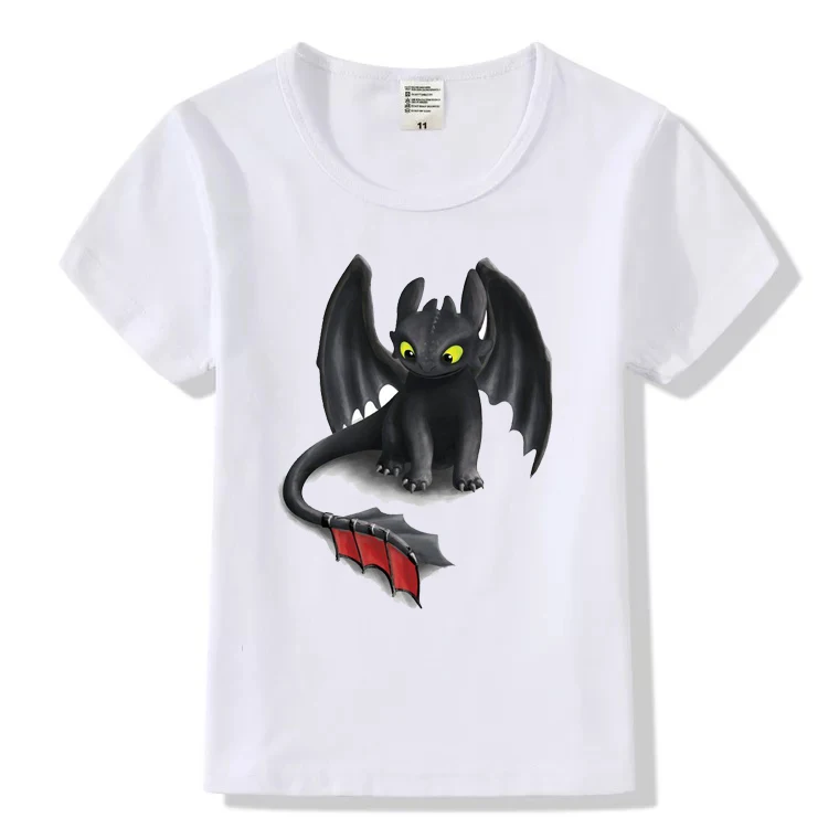Детская футболка с рисунком из мультфильма «Беззубик» футболка для мальчиков и девочек BHY362 C