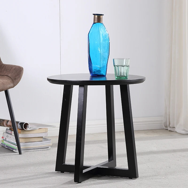 Coffee table Nordic living room round mini side table solid wood coffee table simple mobile balcony leisure small round table Coffee table Nordic living room round mini side table solid wood coffee table simple mobile balcony leisure small round table