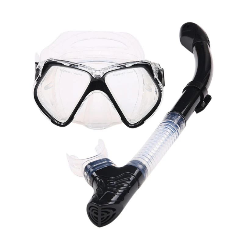 Профессиональная маска для подводного плавания трубки маска оборудования дыхание трубки комплект Высокое качество полный сухой дыхание