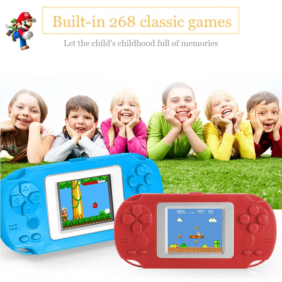 2,0 дюйма HKB-503 ручной игры игра-головоломка детский Цвет Экран Classic Handheld PlayerWith Встроенный динамик 268 классические игры