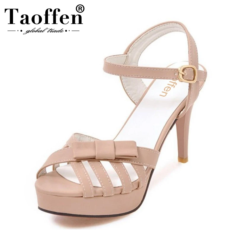 

TAOFFEN Size 34-43 Women'S Platform High Heel Sandals Fashion Thin Heel Summer Vacation Party Office Sweet Sexy Footwears