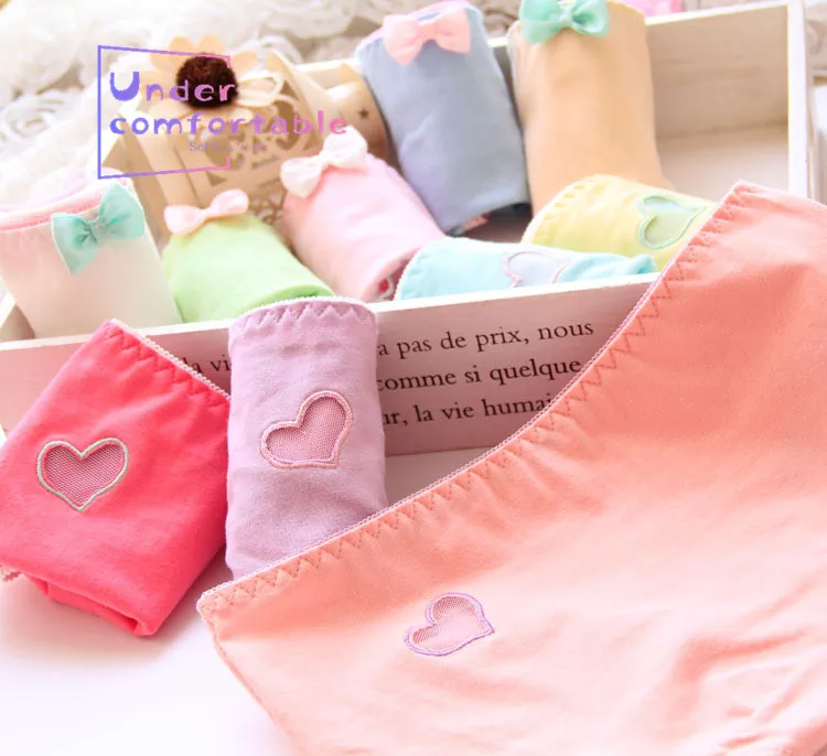 

Freshness Solid Embroidery Hollow Out Women Underwear Pure Cotton Female Panties Comfortable Girls Intimates Underpanties