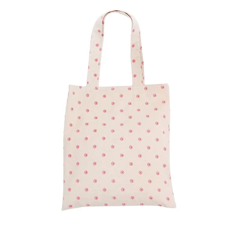 

HEBA Chic 1 layer Cotton Linen Eco Reusable Shopping Tote Carrying Bag Pattern, Red mini sunflower