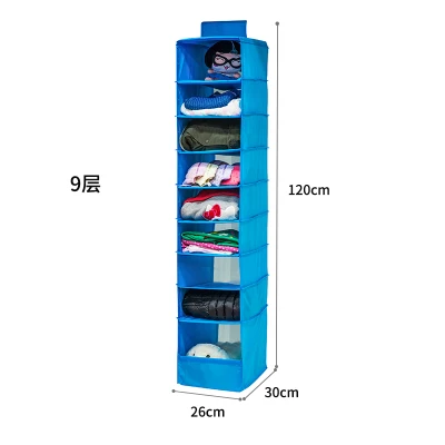 Washable Color Organizer Collection Hanging Accessory Shelves, 9-Shelf Shoes Organizer, Hanging Closet Organizer Storage Bag (10)