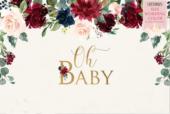 Sensfun цветочным душа ребенка новорожденного пользовательские фотостудия фон винил 150 см x 220 см