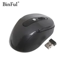 BinFul профессиональный оптический Беспроводной Мышь 6 кнопок USB мыши 2,4 ГГц с мини-usb, с защитным ключом для портативных ПК Win7/8/10/XP/Vista