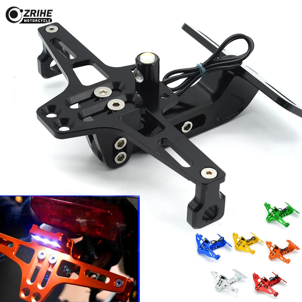 Motorcycle license Rear plate holder Bracket led  turn light for Triumrh Speedmaster Thruxton 1200 Scrambler bmw e46 e90