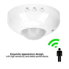 Регулируемый инфракрасный датчик движения 110 V-240 V движения тела потолочный инфракрасный датчик детектор светильник переключатель лампы
